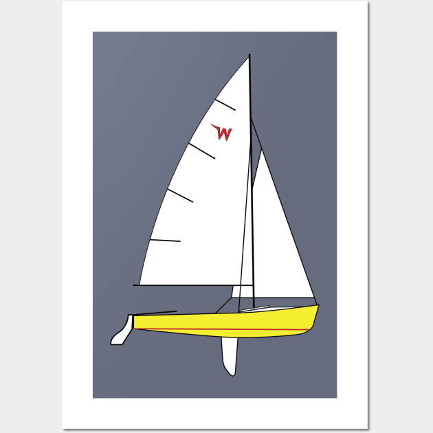 Wayfarer Dinghy Sailboat Wall Art by CHBB